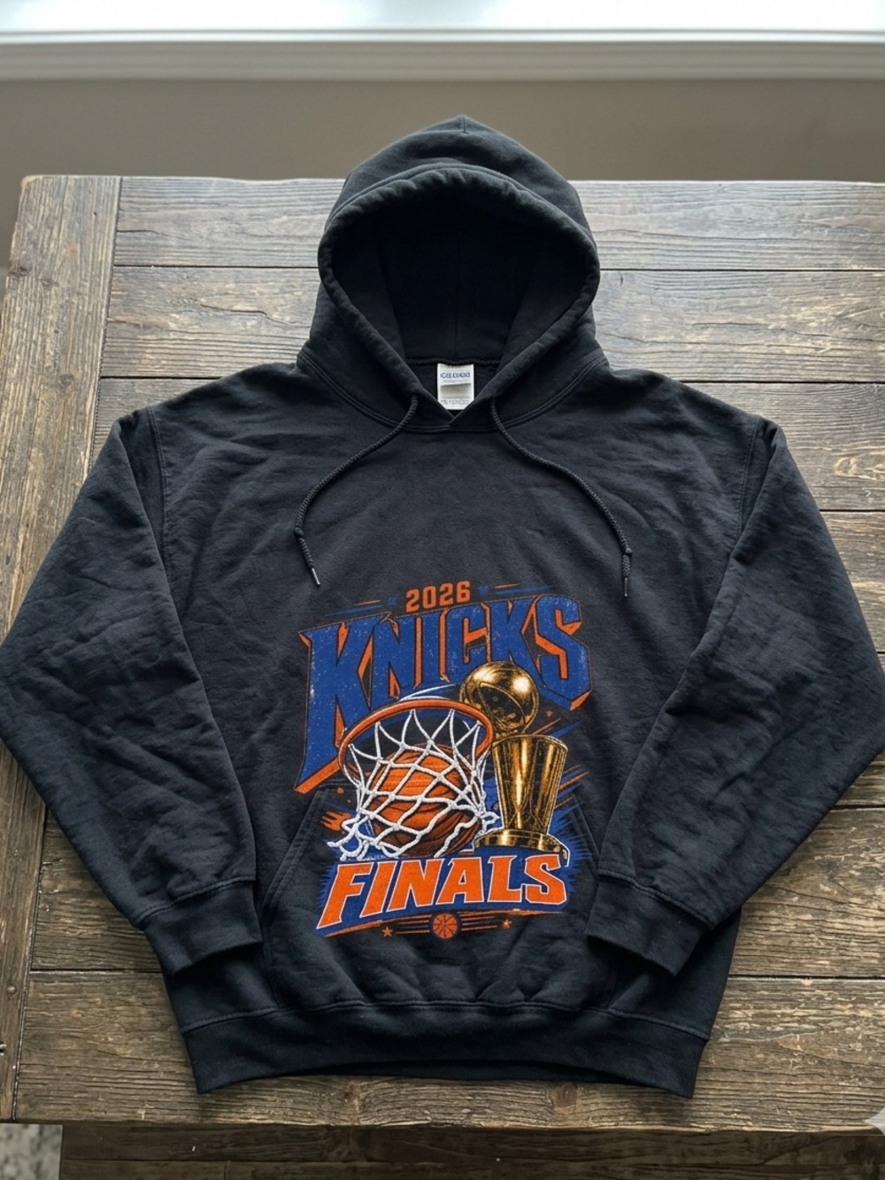 Knicks 2026 Finals Graphic Hoodie - Black